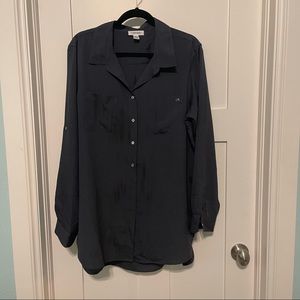 COPY - Calvin Klein size XL gray button up blouse. Business casual.
